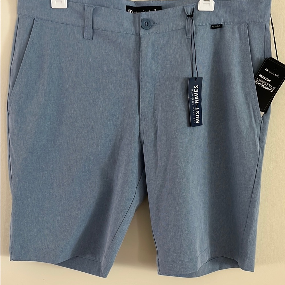 Travis Mathew Blue Flat Front Shorts